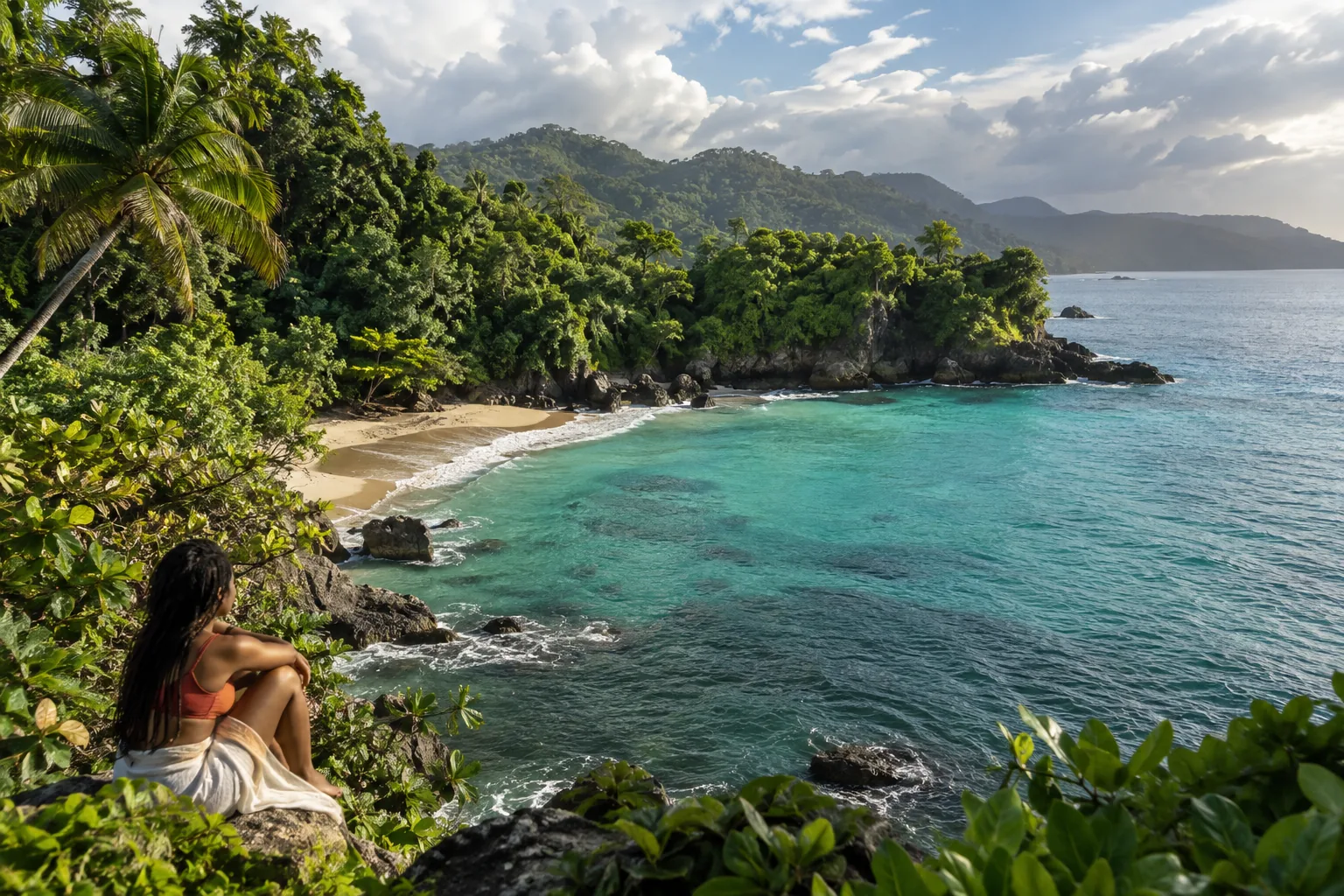 An interpretation of Portland’s forested Caribbean coastline.