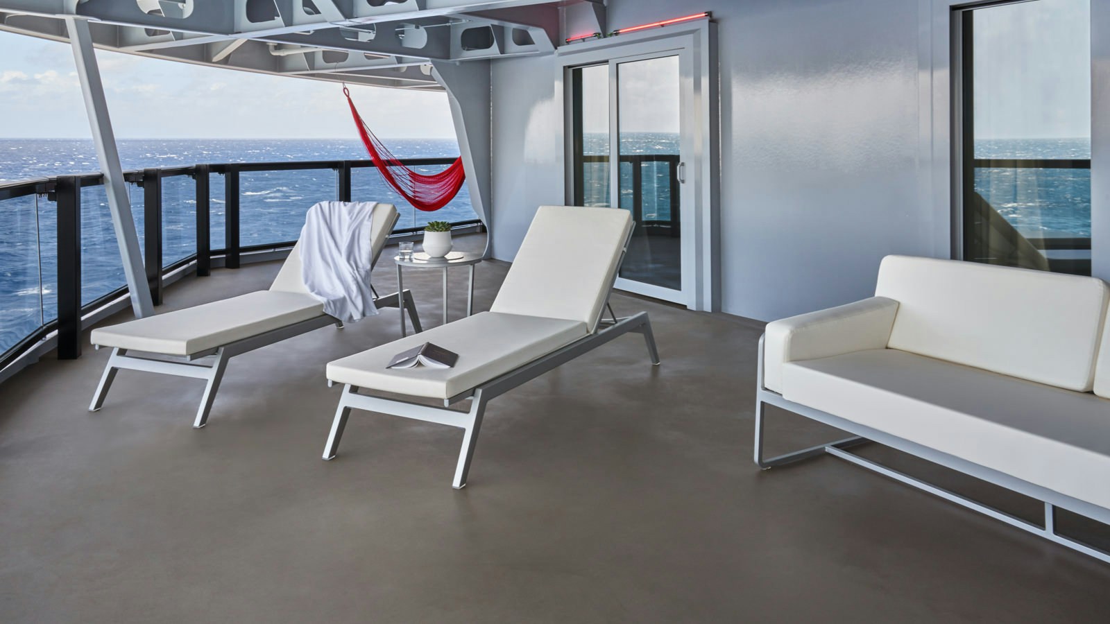 Official Virgin Voyages Cheeky Corner Suite terrace