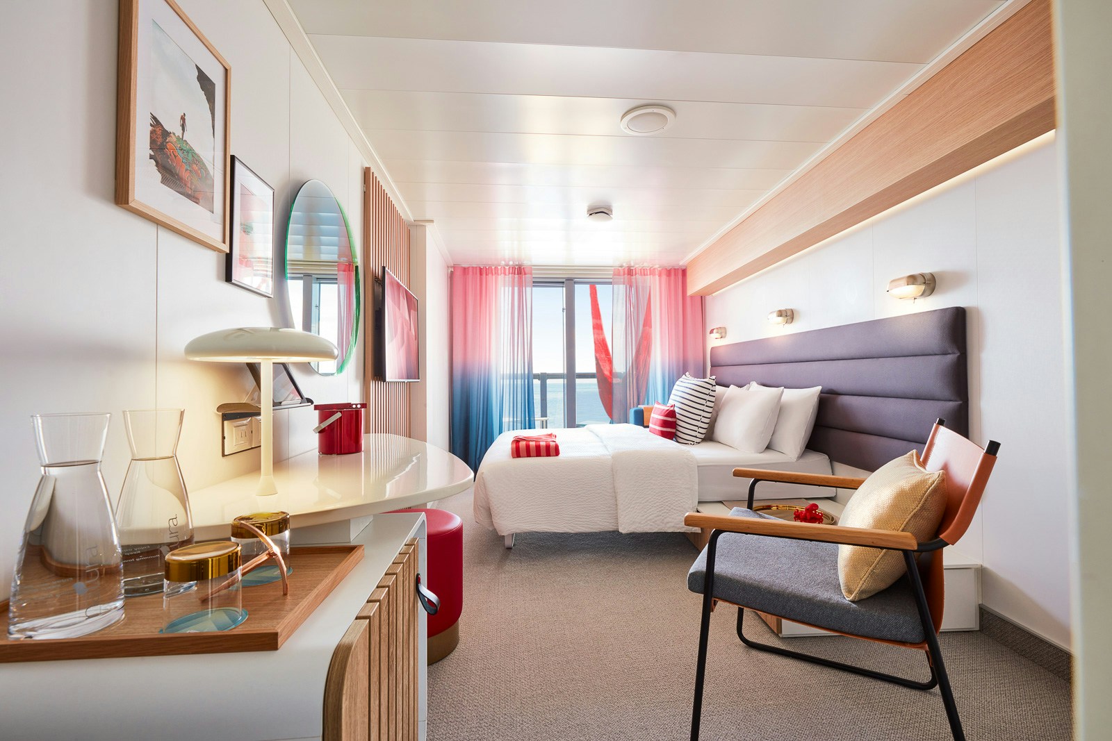 Official Virgin Voyages XL Sea Terrace cabin interior